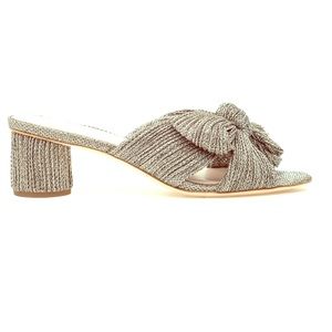 Loeffler Randall Emilia Champagne Bow Mule NWB